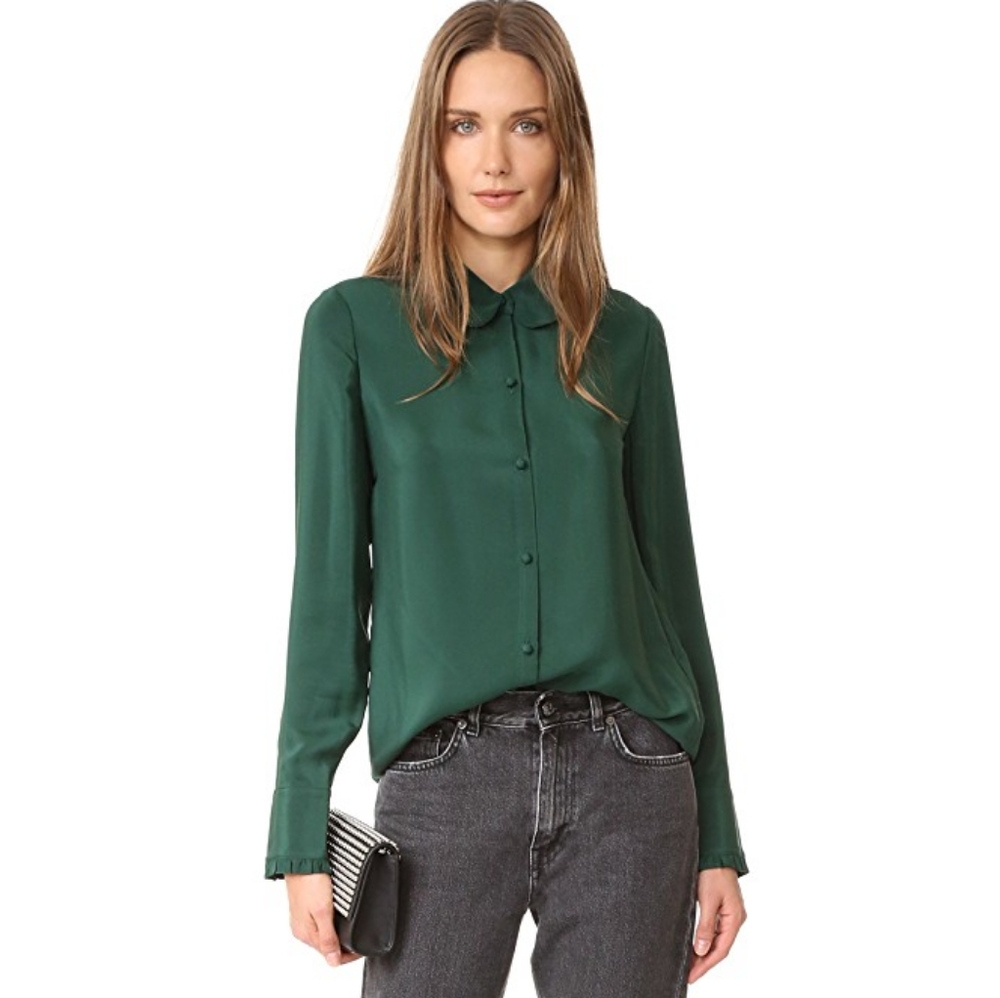 Frame Denim silk button up blouse